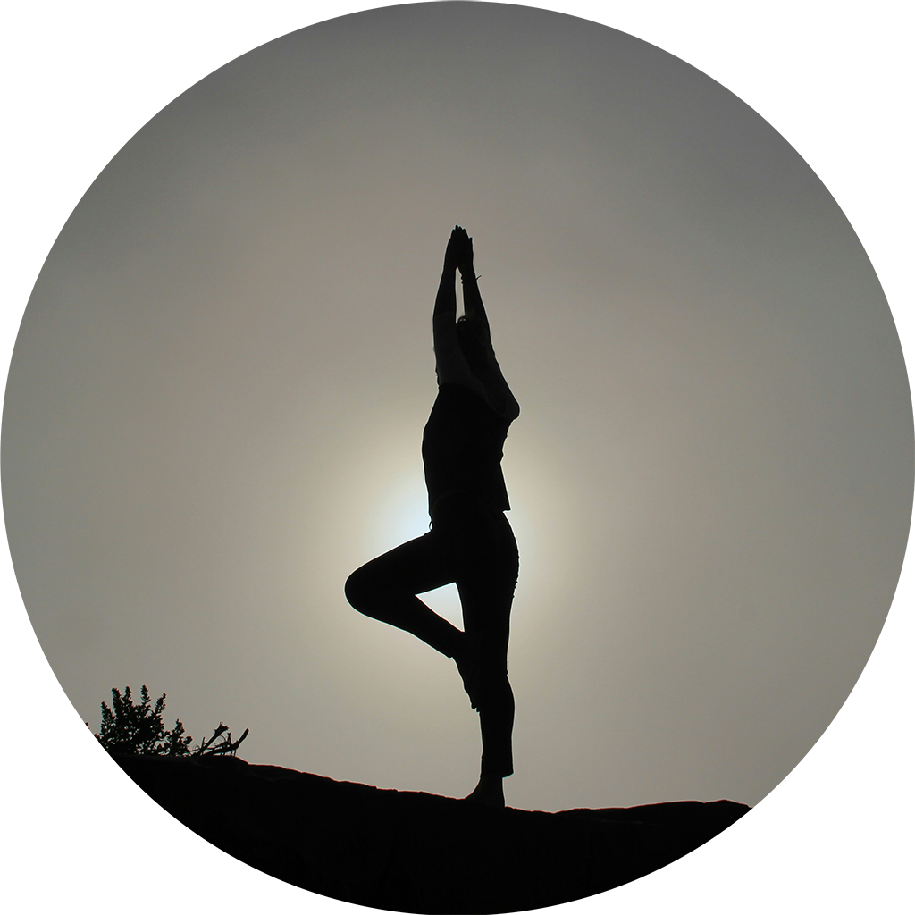 Yoga Pose Against Clear Sky