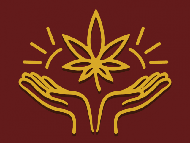 Marijuana leaf